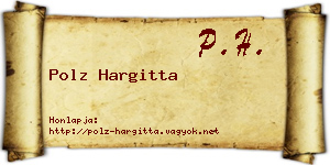 Polz Hargitta névjegykártya
